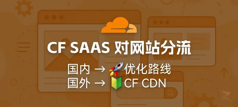 CloudFlare SAAS+DNSPOD对网站分流 - 国内走优化路线，国外走CF CDN 封面图